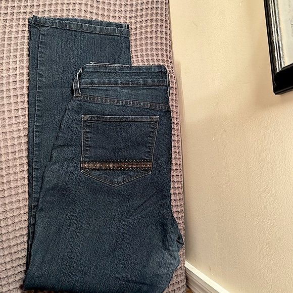 NYDJ denim straight leg Made in USA size 12 - Picture 1 of 12